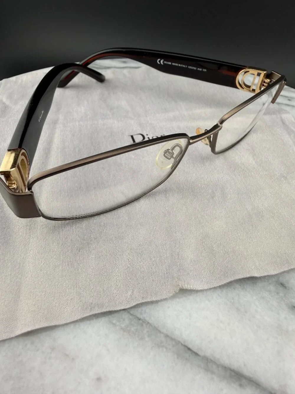 Christian Dior Eyeglass Frames with Demo Lenses, Case, Cloth Card CD3702 A0I
